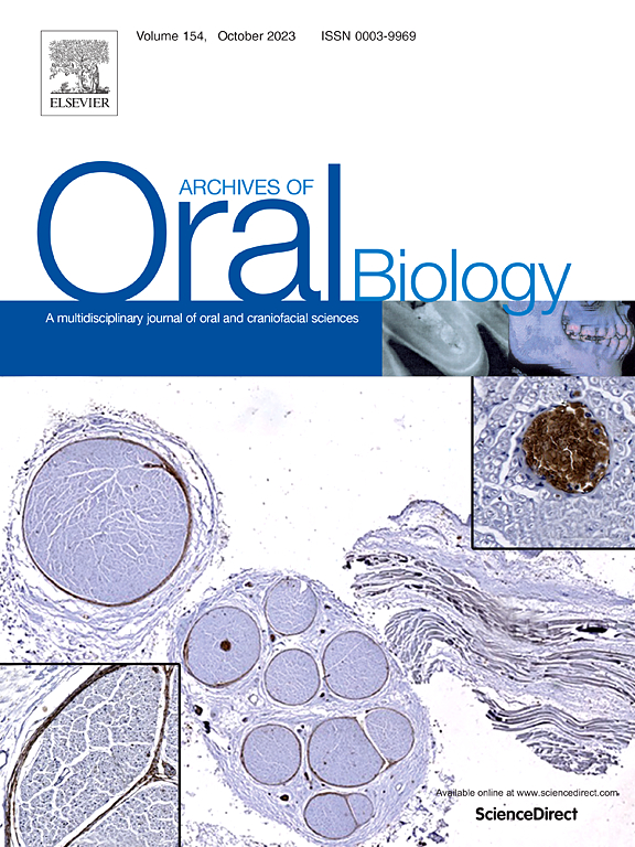 Go to journal home page - Archives of Oral Biology